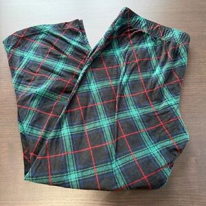 Plaid Men's Pajama Pants - Black, Green, Red Pattern
